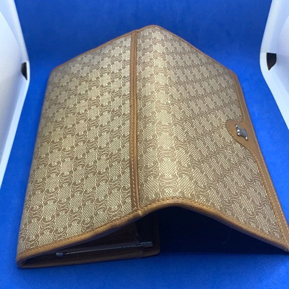 Céline Brown Coated Canvas Macadam Continental Wallet - Picture 4 of 10